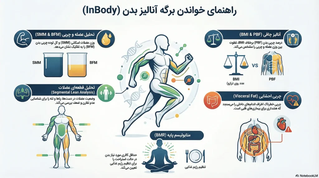 راهنمای تفسیر نتایج آنالیز بدن (خواندن برگه InBody)